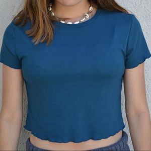 turquoise shirt